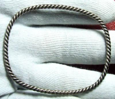 vintage Silver 800　Twist　bracelet France Vintage Sterling Silver twist Bracelet | eBay