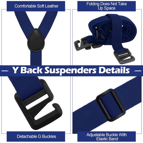 4 Pcs Hikers Hidden Suspenders For Men Hiking Suspender Airport Friendly - Picture 3 of 6