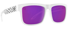NEW Spy Discord Sunglasses-Slayco Matte White Viper-Happy Bronze Purple Spectra