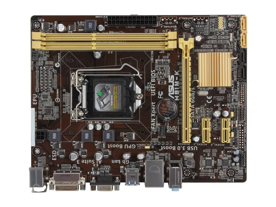 ASUS H81M-K Intel H81 LGA 1150 SATA 6Gb/s USB 3.1  uATX Motherboard - Image 4 of 4