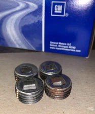 NOS GM 1/2” NPT Square Inverse Intake Manifold Plug 3/8” Camaro Corvette 9409961