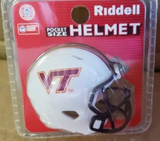 Virginia Tech Hokies RIDDELL speed white pocket pro helmet VT ACC
