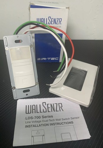 Ir-Tec White Light Switch with HFD & PIR Sensor, 1-pole, 120/277 VAC #LDS-700SW - Picture 6 of 6