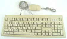 VTG Apple Design Keyboard M2980 w Apple Desktop Bus Mouse II M2706 WORKS B343