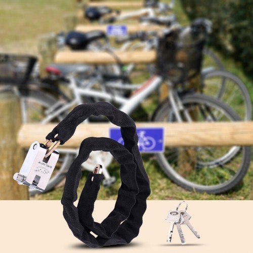 Portable Road Bike Safety Chain Lock With 3 Key High Security Bike Wheel Lock - Picture 4 of 8