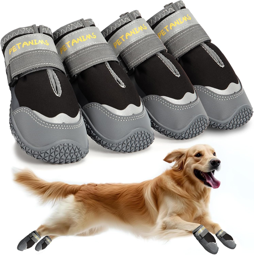 Dog Shoes for Large Dogs, Medium Dog Boots & Paw Protectors for Winter Snow, Wat