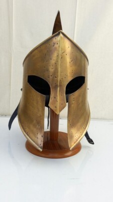 MEDIEVAL KING LEONIDAS HELMET SPARTAN HELMET 300 MOVIE HELMET+FREE LINER LARP