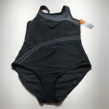 My Charmo Swimsuit Womens Size Small NWT Black One Piece UPF 50 Built In Bra