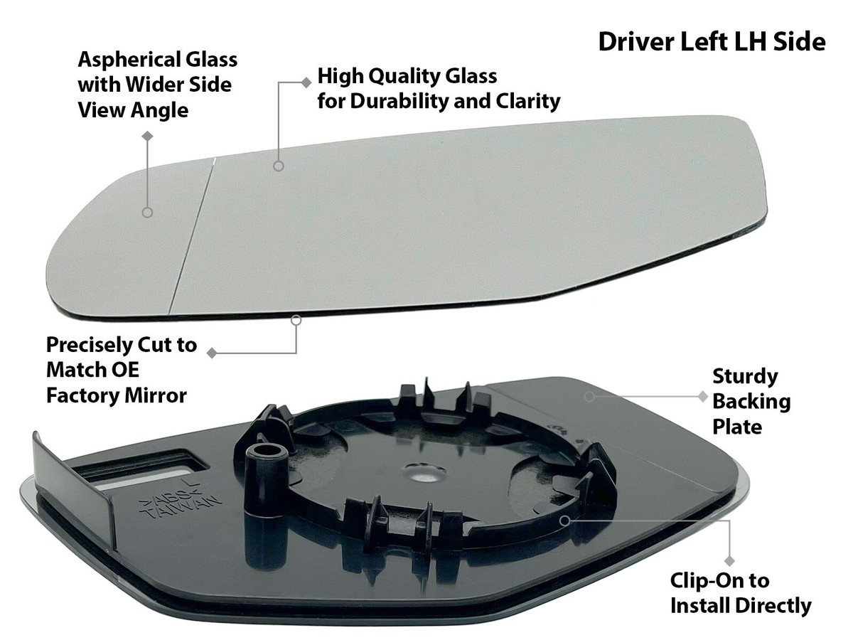 Mirror Glass Non-Heated 2013-2017 HONDA ACCORD Sedan 2013-16 Coupe