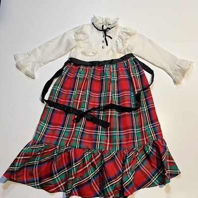 fitted lace wedding dress Plaid Vintage Dress 2X main image 0