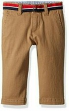 NEW NWT TODDLER BOYS TOMMY HILFIGER KHAKI BEIGE BELT PANTS SIZE 18 MONTHS