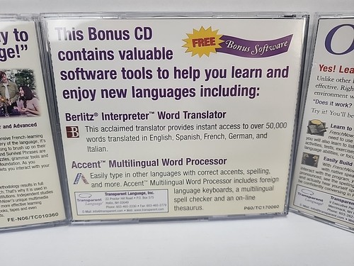 Transparent Language Learn French Now CD's and Books - Picture 11 of 23