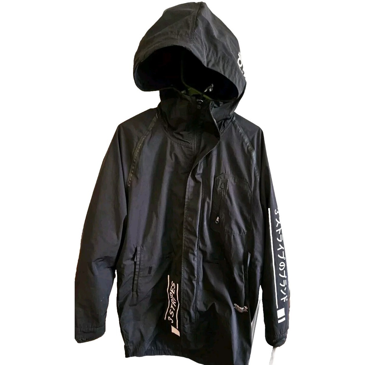 ADIDAS ORIGINALS UTILITY JACKET MED BLACK TRENCH 2 N 1 3 ADIDAS ORIGINALS UTILITY JACKET MED BLACK TRENCH 2 N 1 3