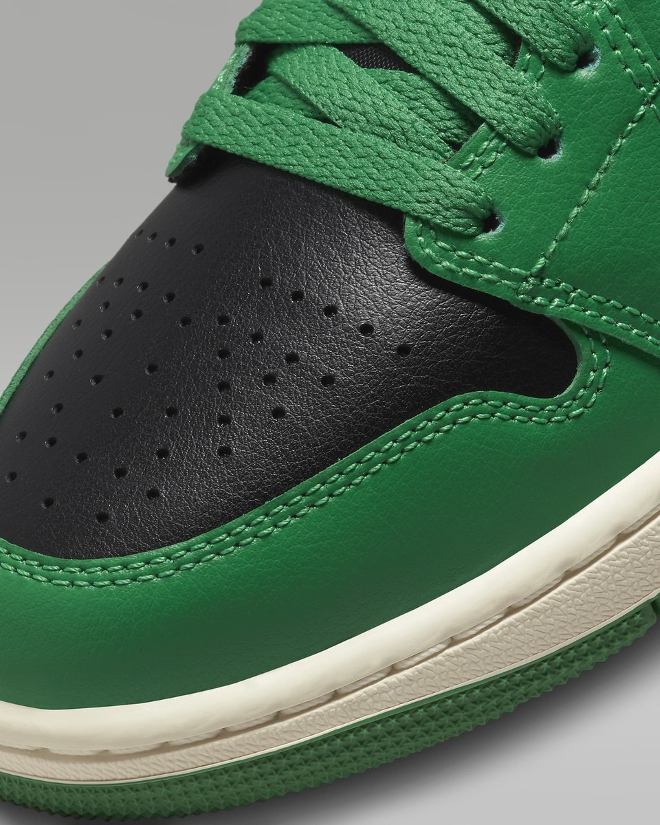 Air Jordan 1 Mid Black/Aquatone/Sail-Lucky Green BQ6472-033