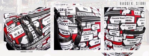 Large Hong Kong Road Plate Shoulder Bag Street Nameplate Roadsign Crossbody Bag - Picture 10 of 11
