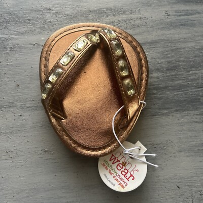 Drink Wear Attachable Coaster Flip Flop Jeweled Sandal for Foot Of Your ...