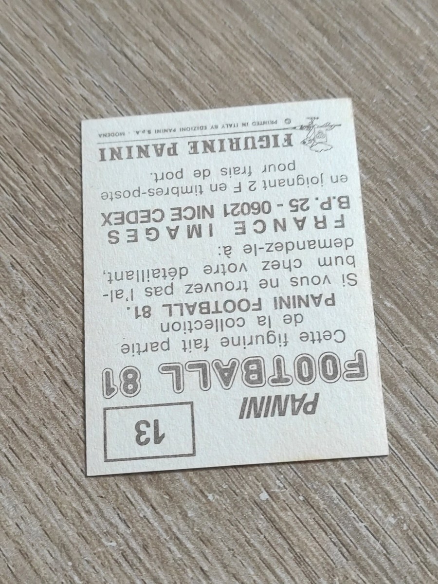 vignette Panini football 1981 81 N°360 Equipe Besançon
