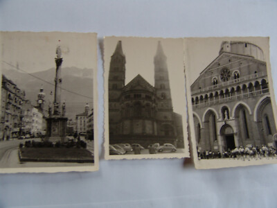 3 schwarzweiß Fotos - Sehenswürdigkeiten aus den 60er Jahren Annasäule Bamberger