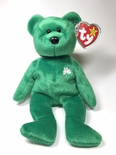 Erin The Bear St. Patricks Day Ty Beanie Baby 1997 With Errors Retired