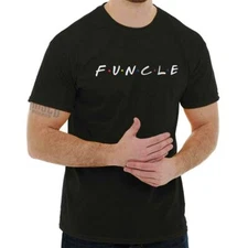 Cool Best Funcle Fun Uncle Funny Family Pun Mens Casual Crewneck T Shirts Tees