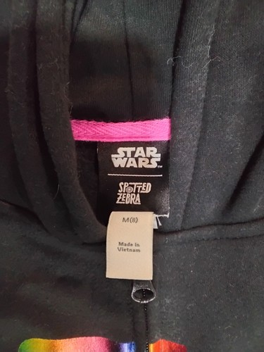 Girls Spotted Zebra Star Wars Hoodie and Sweatshirt Dress Size M - Picture 4 of 4