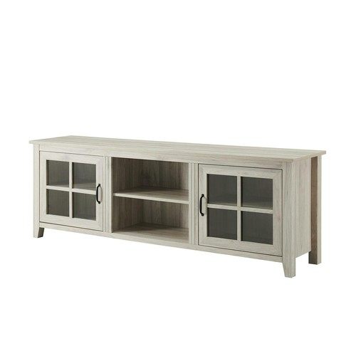 TV Stand 80-Inch Modern Farmhouse Entertainment Center Cabinet Storage Shelves - Picture 5 of 8