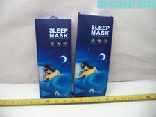 QTY 2: Mavogel Cotton Sleep Mask Includes Travel Pouch Grey