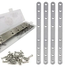 4 Pack Flat Straight Bracket Mending Plate for Wood Stainless Steel Straight ...