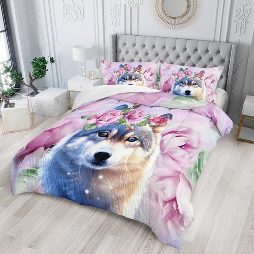 Fade-Resistant Wild Animal Comforter Set - Queen with 2 Pillowcases for Teens - Picture 6 of 9