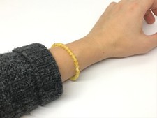 Amber Bracelet Round Beads Gift Yellow Natural Baltic Amber Unisex 2,5g 19056