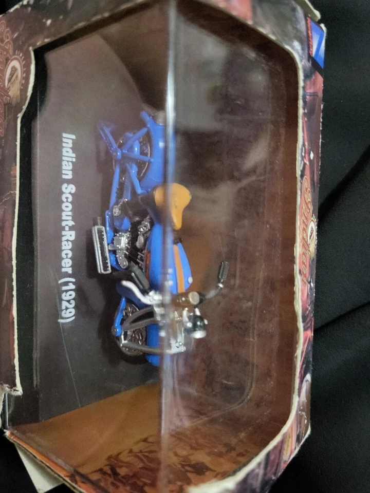 Indian Scout Racer 1929 motocicleta azul de New Ray (escala 1/32) nueva en caja Foto 2 de 4