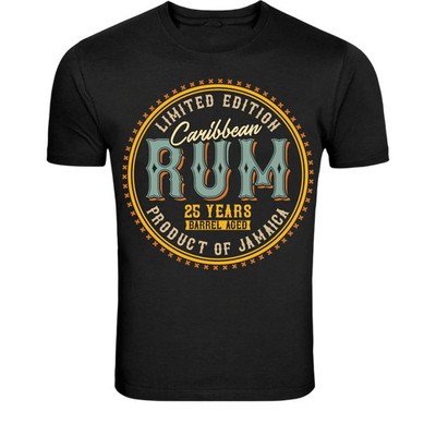 Caribbean Rum Vintage Label T-Shirt - Retro Jamaica Rum