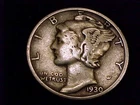 1930-S  Mercury Dime,  Fine Grade