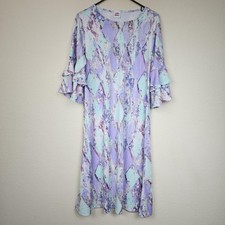 Vintage Y2K Diamond Patch Midi Boho Dress