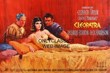 1963 SEXY ELIZABETH TAYLOR CLEOPATRA GERMAN 12X18 MOVIE POSTER BURTON, HARRISON