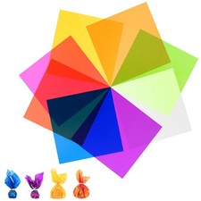 woric 160 PCS Colored Cellophane Sheets 7.5 x 1 sheet Pack of 160 , Colorful