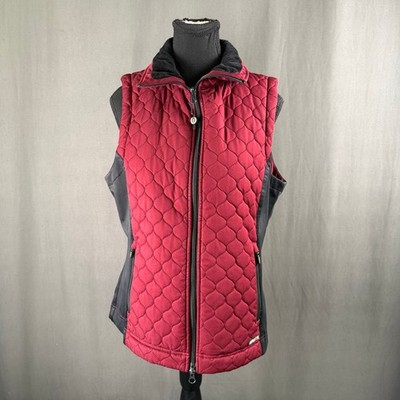 Kerrits Vest Women's M Quilted Softshell Riding Equestrian Horse Girl Burgundy