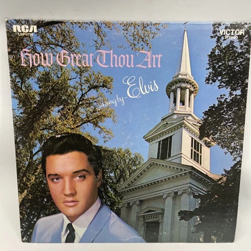 VINTAGE Elvis How Great Thou Art Vinyl LP 1975 Reissue RCA LSP 3758 Gospel Rock