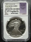1987-S Proof $1 American Silver Eagle NGC PF69 UCAM Elizabeth Jones Signed