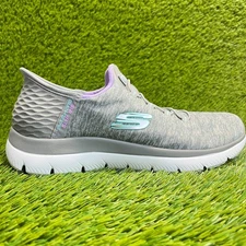 Skechers Summits Dazzling Haze Womens Size 8 Gray White Athletic Shoes Sneakers