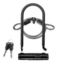 U-Lock Bicycle Lock & Cable - 12mm: Key Lock,...