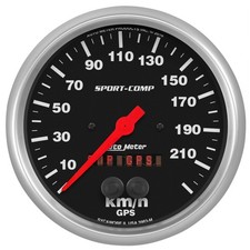 Autometer 3983-m Gauge Speedometer 5 225kmh Gps Sport-comp