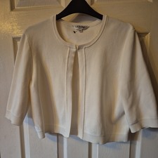 LK Bennett Cream Bolero Cropped Shrug Size M