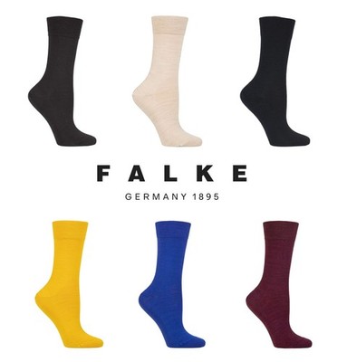 FALKE Berlin Sensitive Socks Womens Merino Wool Left & Right Comfort Cuff 1 Pair