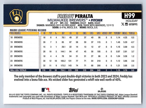 2025 Topps Holiday Base  # H 1 - H 200  - PICK YOUR CARDS - 第 168/318 張圖片