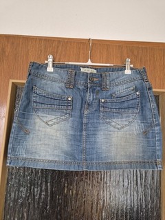 Jeans Minirock Stonewashed used Gr. 38 von Amisu