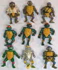 Vintage TMNT Action Figure Lot of 9 Teenage Mutant Ninja Turtles Playmates 1988