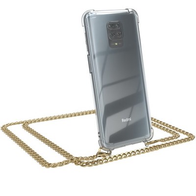 Für Xiaomi Redmi Note 9S / 9 Pro / 9 Pro Max Handyhülle Umhängen Case Kette Gold