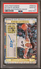2023-24 Panini Photogenic Keyonte George Auto Maze RC 3/25 #Jersey PSA 10