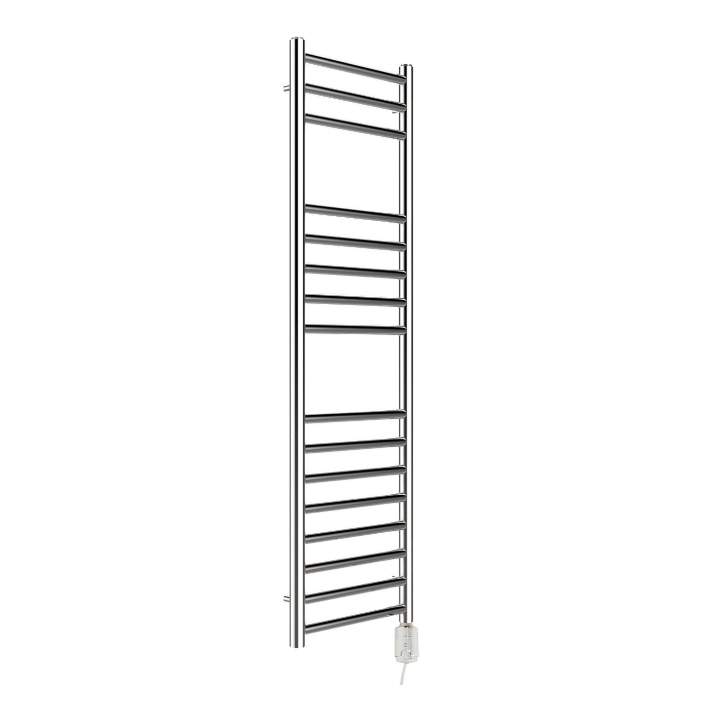 Electric Towel Rail Polished Stainless Steel Thermostatic 150W 350mm x 1200mm